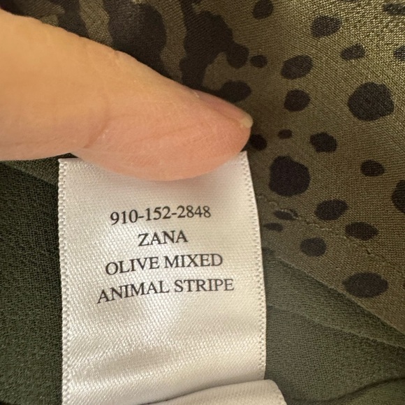 Rails Zana Dress in Olive Mixed Animal Stripe size XL X-Large - Picture 9 of 10